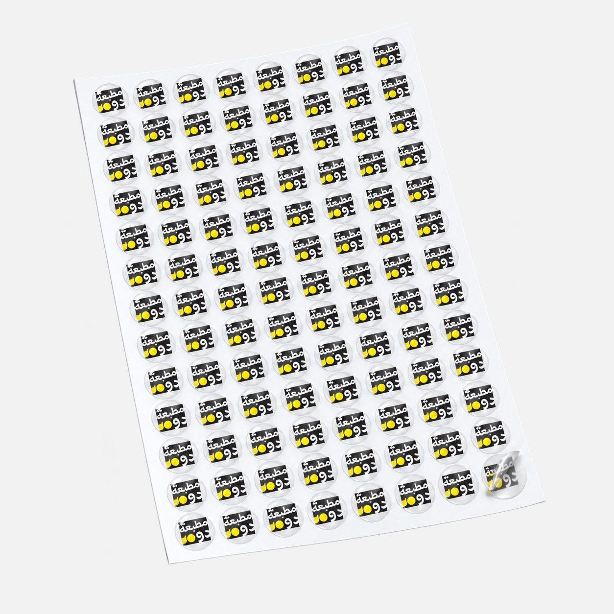 see thru Plastic Circle sticker 